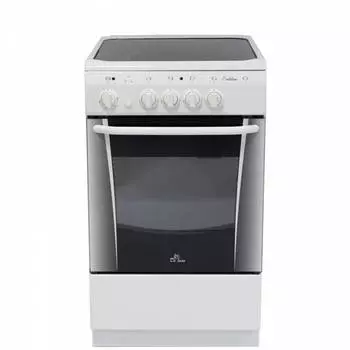Плита электрическая De Luxe 506004.04эс, стеклокерамика, белый