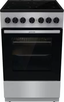 Плита электрическая Gorenje GEC5B20SG, стеклокерамика, серебристый