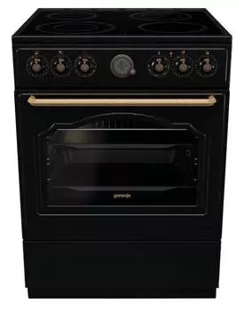 Плита электрическая Gorenje GECS6B70CLB, стеклокерамика, черный