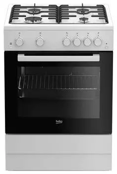 Плита газовая Beko FSGT62110GWO белый/черный