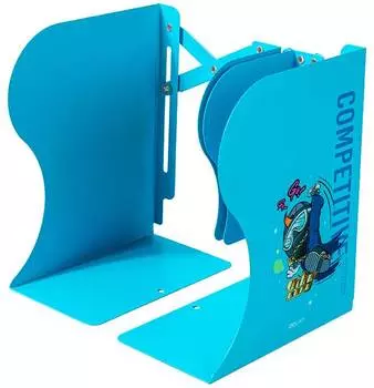 Подставка-ограничитель для книг Deli 78632BLUE синий