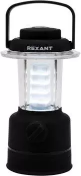 Походный (кемпинговый) фонарь Rexant, черный, 200lm (75-722)