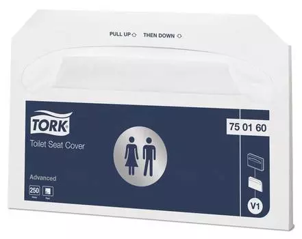 Покрытия на унитаз Tork Advanced 250лист. белый (750160)