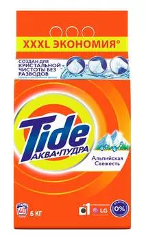 Порошок для стирки Tide Альпийская Свежесть автомат 6кг (0001002928)