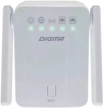 Повторитель беспроводного сигнала Digma D-WR300 белый