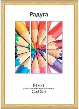 Рамка Светосила Радуга 21х30см золотистый (5-34312)