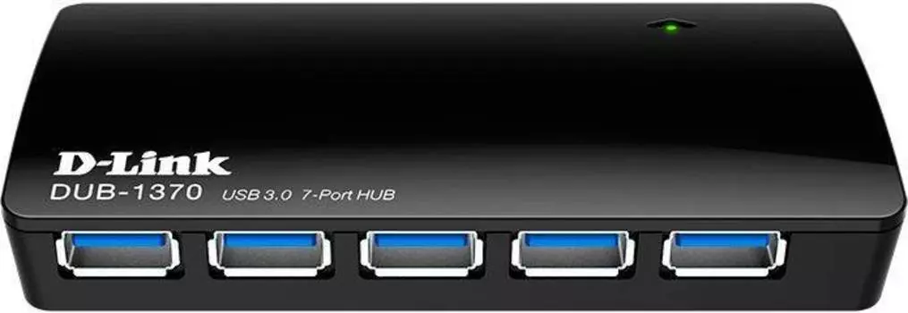 Разветвитель USB 3.0 D-Link DUB-1370/B2A черный