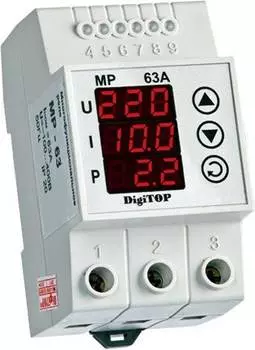 Реле многофункциональное DigiTOP МР-63А однофазное 220В