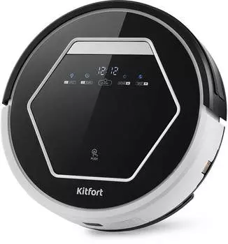 Робот-пылесос Kitfort КТ-553 черный/белый