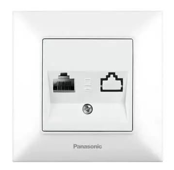 Розетка компьютерная Panasonic Arkedia Slim белый (wntc04052wh-ru)