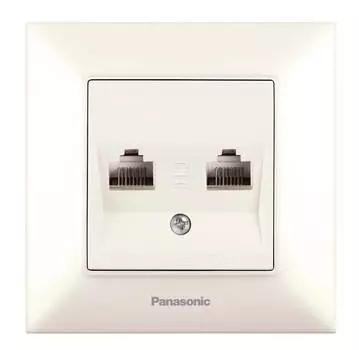 Розетка компьютерная Panasonic Arkedia Slim бежевый (wntc04062bg-ru)