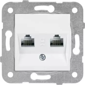 Розетка компьютерная Panasonic Karre Plus &amp; Arkedia Slim белый (wktt04072wh-ru)