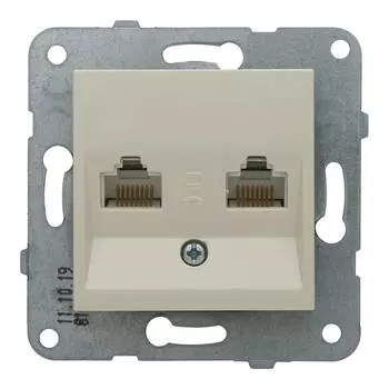 Розетка компьютерная Panasonic Karre Plus &amp; Arkedia Slim бежевый (wktt04062bg-ru)