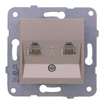 Розетка компьютерная Panasonic Karre Plus &amp; Arkedia Slim бронза (wktt04072br-ru)