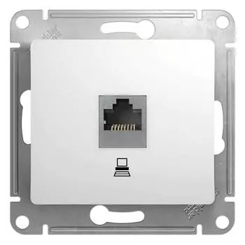 Розетка компьютерная Schneider Electric Glossa белый (gsl000181k)