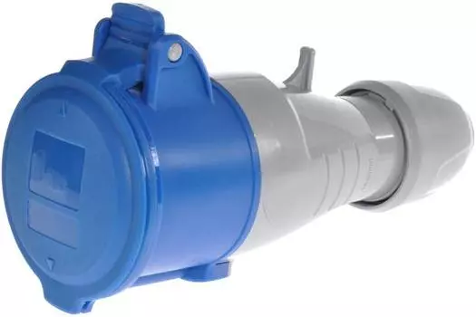 Розетка силовая Legrand Tempra Pro серый/синий (555214)