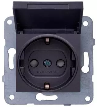 Розетка силовая Panasonic Karre Plus &amp; Arkedia Slim дымчатый (wktt02102dg-ru)