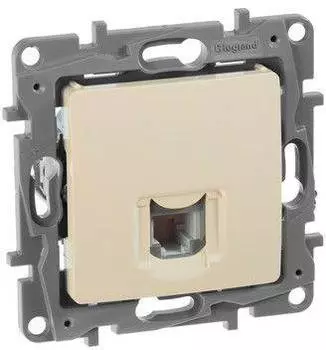 Розетка телефонная Legrand Etika слоновая кость (672340)