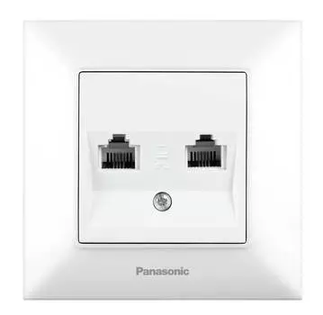 Розетка телефонная Panasonic Arkedia Slim белый (wntc04032wh-ru)