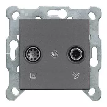 Розетка телевизионная Panasonic Karre Plus &amp; Arkedia Slim дымчатый (wktt04632dg-ru)