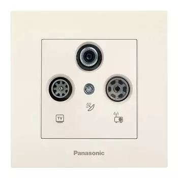 Розетка телевизионная Panasonic Karre Plus бежевый (wktc04632bg-ru)