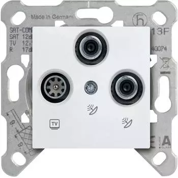 Розетка телевизионная/спутниковая Panasonic Karre Plus &amp; Arkedia Slim белый (wktt04662wh-ru)