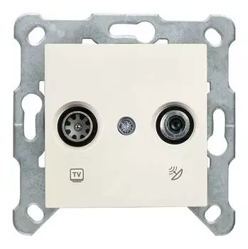 Розетка телевизионная/спутниковая Panasonic Karre Plus &amp; Arkedia Slim бежевый (wktt04612bg-ru)