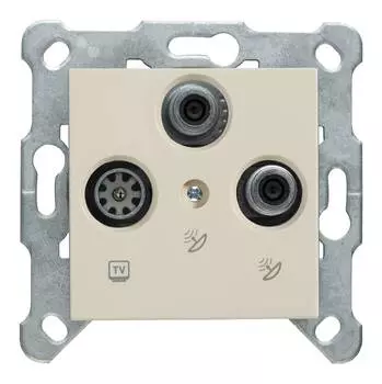 Розетка телевизионная/спутниковая Panasonic Karre Plus &amp; Arkedia Slim бежевый (wktt04662bg-ru)