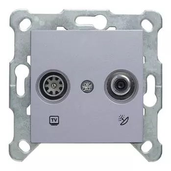 Розетка телевизионная/спутниковая Panasonic Karre Plus &amp; Arkedia Slim серебро (wktt04612sl-ru)