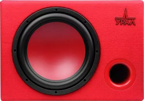 Сабвуфер автомобильный Ural АС-У12А КРАСНЫЙ активный (урал ас-у12а красный)