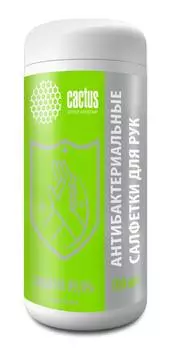 Салфетки влажные Cactus CS-ASHCL100 антибактериальные (100л.) спиртовые