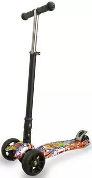 Самокат Mizar Mizkid, детский, 3-колесный, мультиколор/черный (mizkid-1ym)