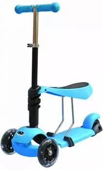 Самокат Navigator Т59963, детский, 3-колесный, голубой/черный
