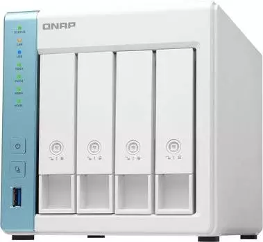 Сетевое хранилище NAS Qnap D4 (Rev. B) белый