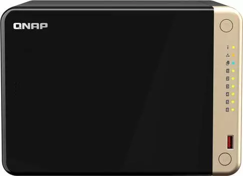 Сетевое хранилище NAS Qnap TS-664-4G черный
