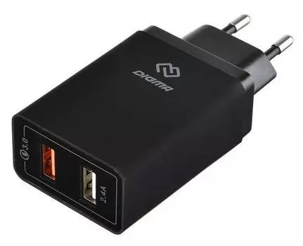 Сетевое зар./устр. Digma DGWC-2U-QC3.0-BK черный