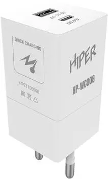 Сетевое зар./устр. Hiper HP-WC008 белый