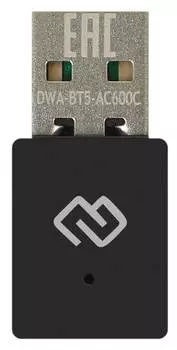 Сетевой адаптер WiFi + Bluetooth Digma (dwa-bt5-ac600c)