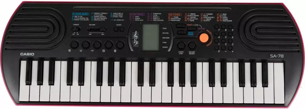 Синтезатор Casio SA-78 розовый (sa-78ah7)