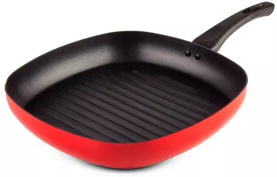 Сковорода-гриль Galaxy Line GL 9852, красный, (без крышки) (гл9852л)