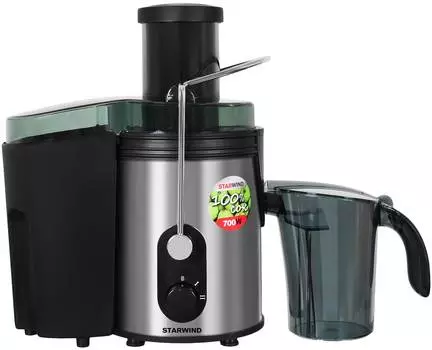 Соковыжималка центробежная Starwind SJ 2424 серебристый/черный