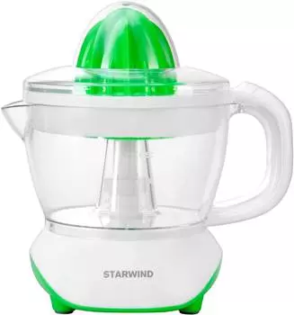 Соковыжималка цитрусовая Starwind SJ 1221 зеленый/прозрачный