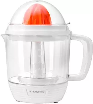 Соковыжималка цитрусовая Starwind SJ 1241 белый/прозрачный