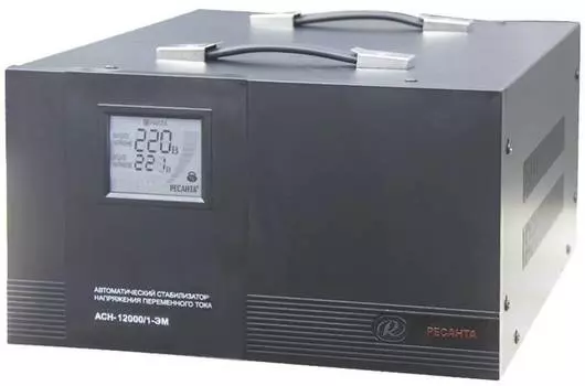 Стабилизатор напряжения Ресанта АСН-12000/1-ЭМ серый (63/1/17) (плохая упаковка)