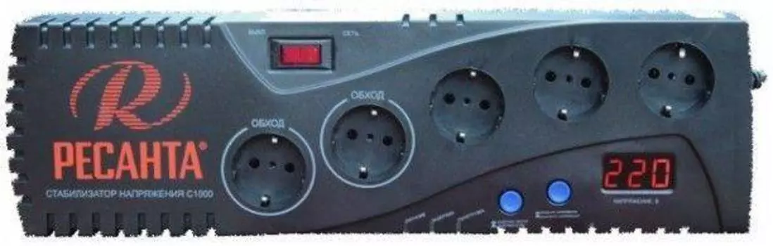 Стабилизатор напряжения Ресанта С1000 серый (63/6/32)