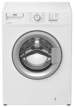 Стиральная машина узкая Beko WRS54P1BSW, с фронтальной загрузкой, 5кг, 800об/мин