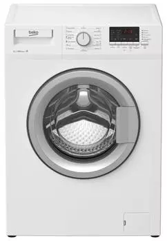 Стиральная машина узкая Beko WRS55P2BSW, с фронтальной загрузкой, 5кг, 1000об/мин