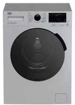 Стиральная машина средняя Beko WSPE6H616S, с фронтальной загрузкой, 6.5кг, 1200об/мин