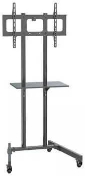 Стойка для телевизора Cactus CS-VM-ST04, 37-70", напольный, мобильный, черный (cs-st04)