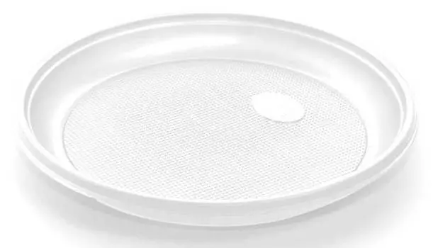 Тарелка Стандарт однораз. пласт. D=165мм белый (упак.:100шт)